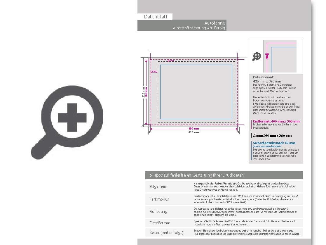 Product Bild hochwertige_autofahne_mit_kunststoffhalter__40_x_30_cm__einseitig_bedruckt