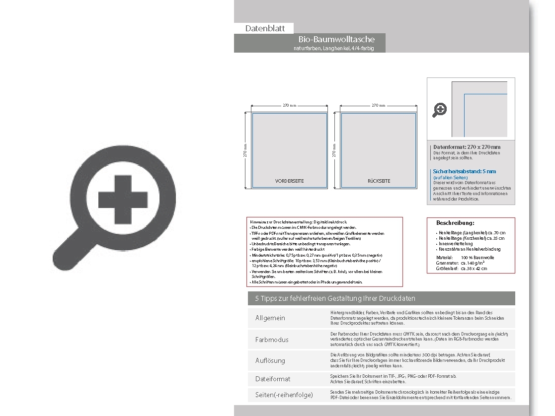 Product Bild bio-baumwolltasche_naturfarben__langhenkel_-_4_4-farbig__beidseitig_bedruckt