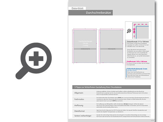Product Bild durchschreibes__tze_din_a6_hoch__6-fach__1_1-farbig__100_s__tze_je_block