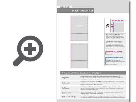 Product Bild durchschreibes__tze_din_a7_hoch__5-fach__1_1-farbig__100_s__tze_je_block