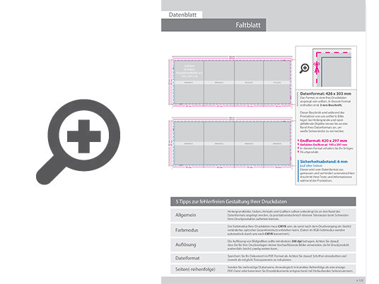 Product Bild hochglanz-uv-lack_faltblatt__gefalzt_auf_10_5_cm_x_29_7_cm__vertikaler_doppelparallelfalz__8-seitig