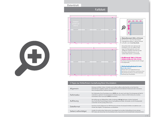 Product Bild hochglanz-uv-lack_faltblatt__gefalzt_auf_din_a5__vertikaler_wickelfalz__8-seitig