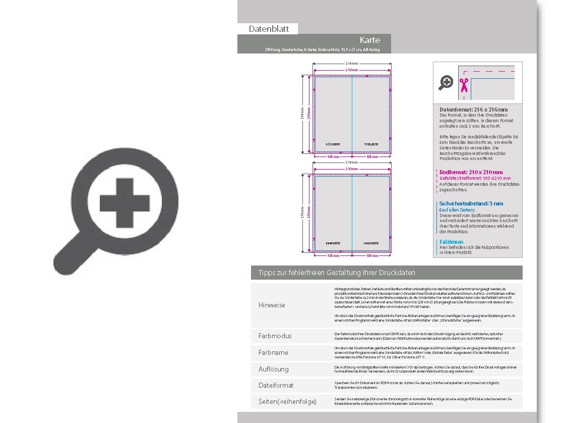 Product Bild einladungskarte_din_lang_4-seiter_4_4_farbig_+_sonderfarbe_silber