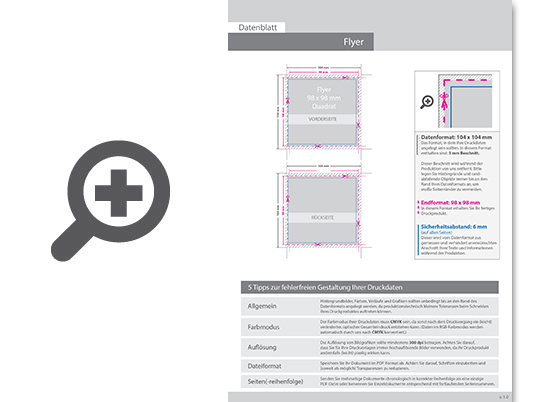 Product Bild neonflyer_rot_quadrat_9_8_cm_x_9_8_cm
