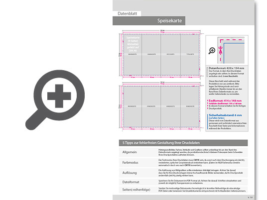 Product Bild speisekarte__gefalzt_auf_din_a6__8-seiter_(wickelfalz)