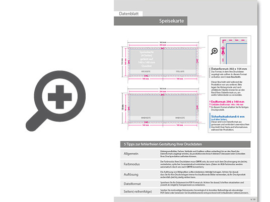Product Bild speisekarte__gefalzt_auf_quadrat_14_8_cm_x_14_8_cm__4-seiter